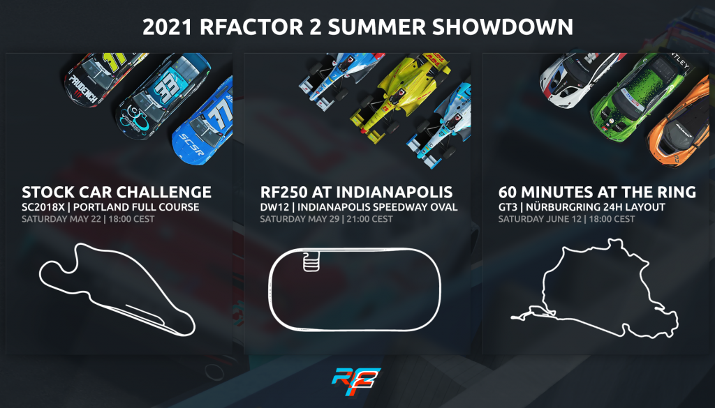 rF2 Summer Showdown | 3 Special Adventures, 3 Great Racing Events